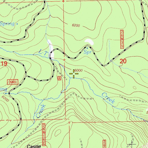 Topographic Map of Panhandle Creek, CA