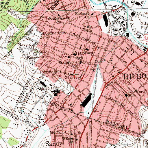 Topographic Map of Goodwill Hose Company Station 75, PA