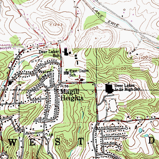 Topographic Map of West Deer Emergency Medical Services Station 240, PA
