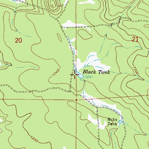 Topographic Map of Black Tank, AZ
