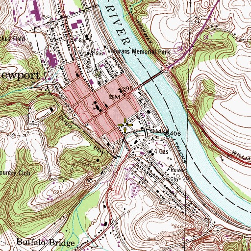 Topographic Map of Citizens Fire Company 1, PA