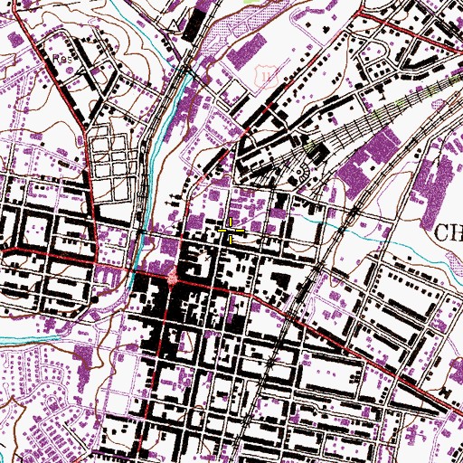 Topographic Map of Borough of Chambersburg Fire Department Junior Volunteer Hose and Truck Company 2, PA