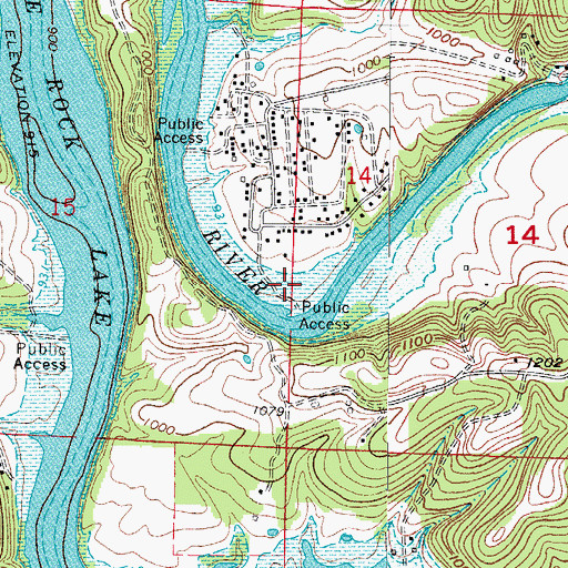 Topographic Map of Caraway Camp (historical), MO