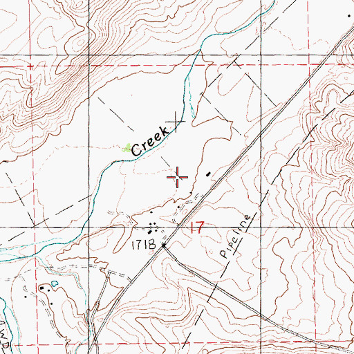Topographic Map of Ochs Private Airport, OR