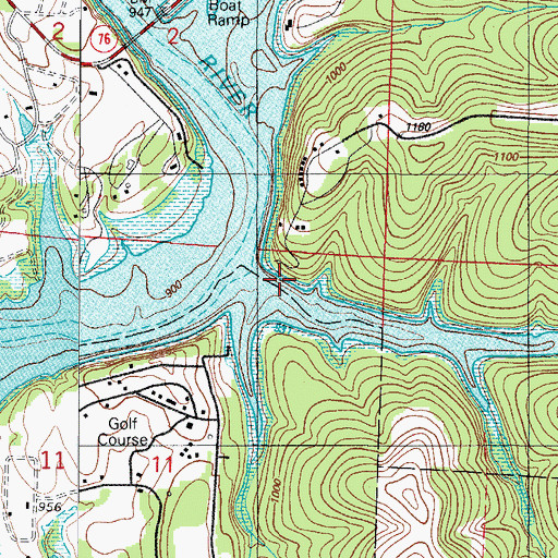 Topographic Map of Bearden Camp (historical), MO