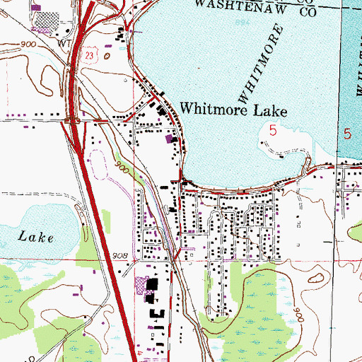 Topographic Map of Wesley United Methodist Church, MI