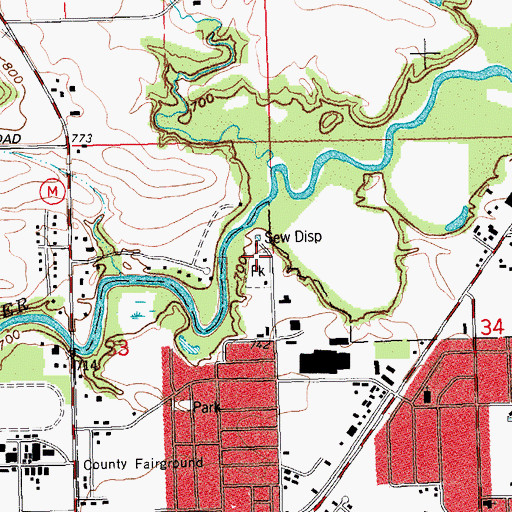 Topographic Map of West Salem Wastewater Treatment Facility, WI