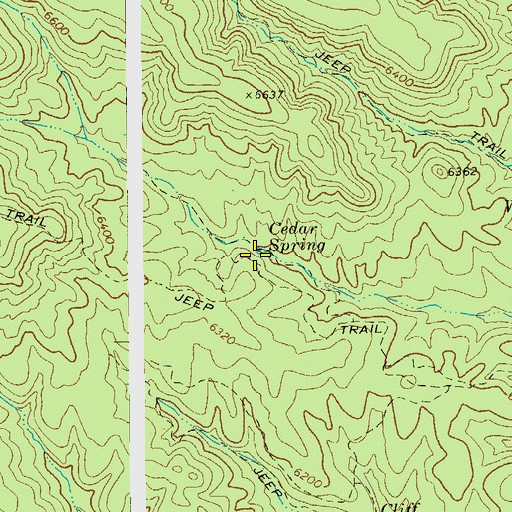 Topographic Map of Cedar Spring, AZ