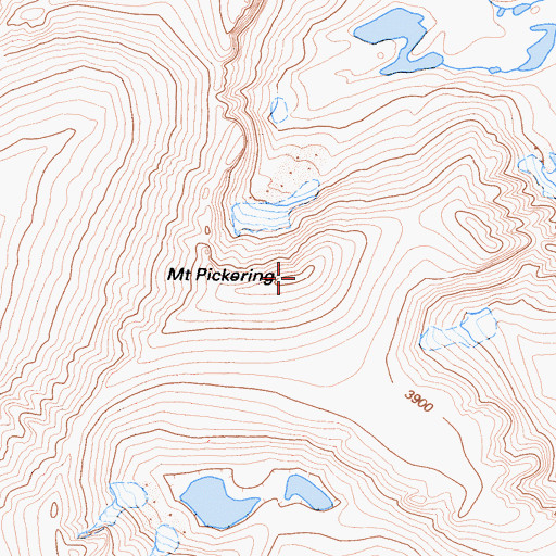 Topographic Map of Mount Pickering, CA