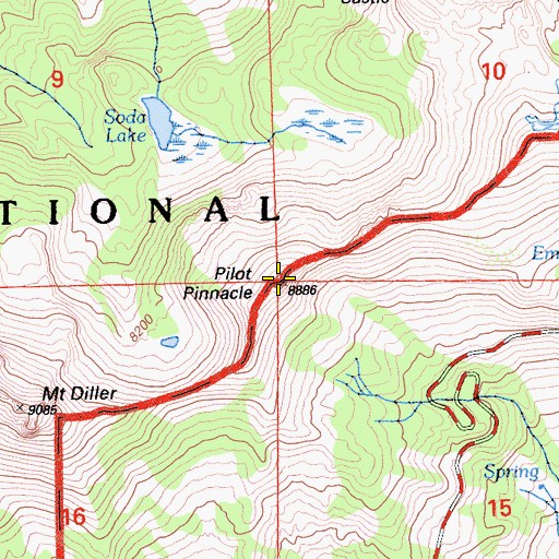Topographic Map of Pilot Pinnacle, CA