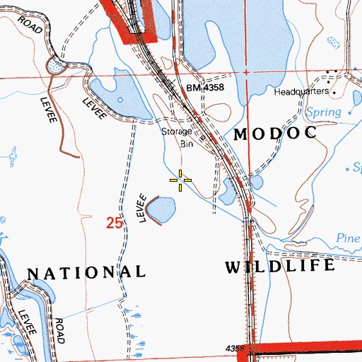 Topographic Map of Pine Creek, CA