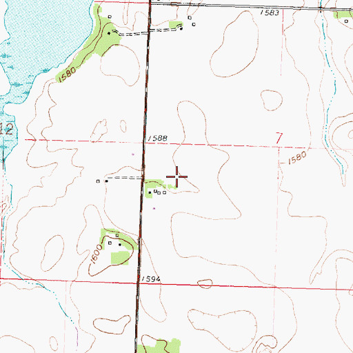 Topographic Map of Ocheda Orchard, MN