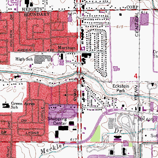 Topographic Map of Village of Warren Historical Marker, MI