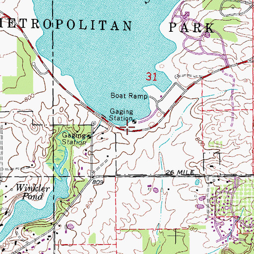 Topographic Map of William Austin Burt Historical Marker, MI