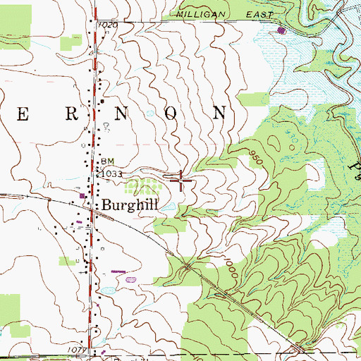Topographic Map of Storeyland Christmas Tree Farm, OH