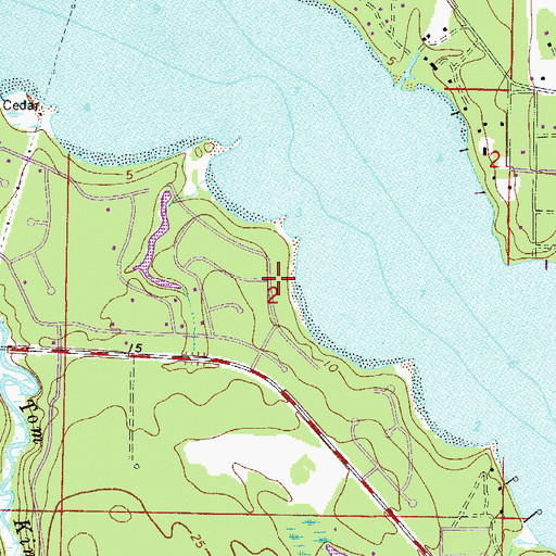 Topographic Map of Holley-Navarre Division, FL
