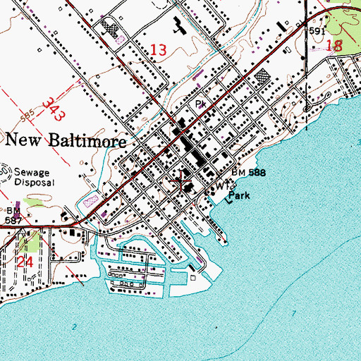 Topographic Map of Bethel Temple Church, MI
