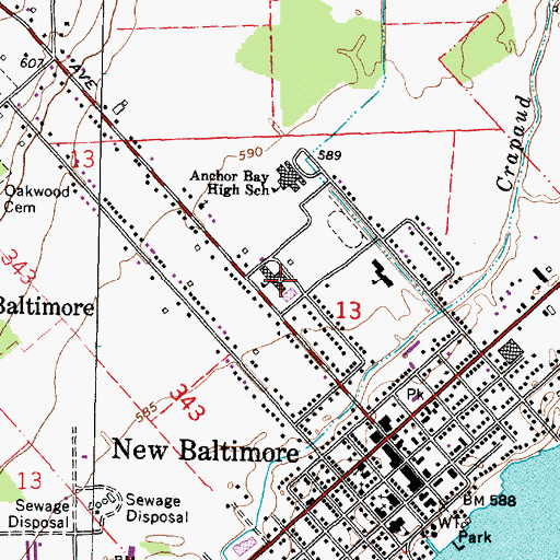 Topographic Map of Lighthouse Elementary School, MI