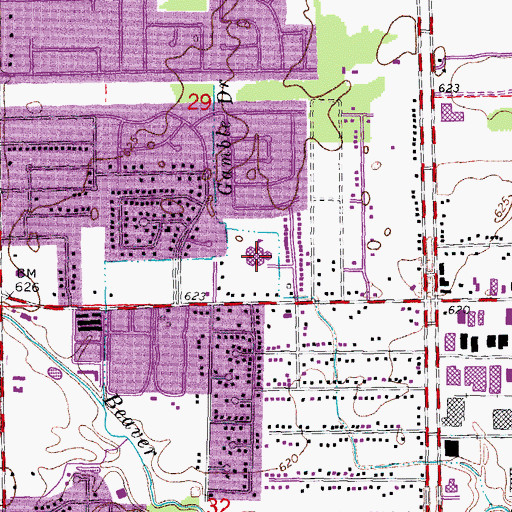 Topographic Map of Hatherly Elementary School, MI