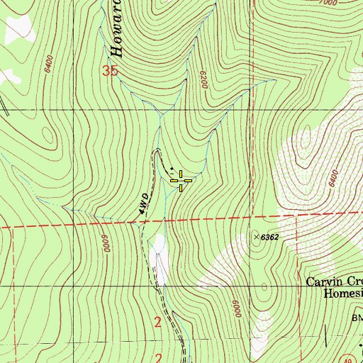 Topographic Map of Placer Mine, CA