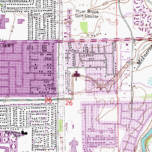 Topographic Map of Collins Elementary School, MI