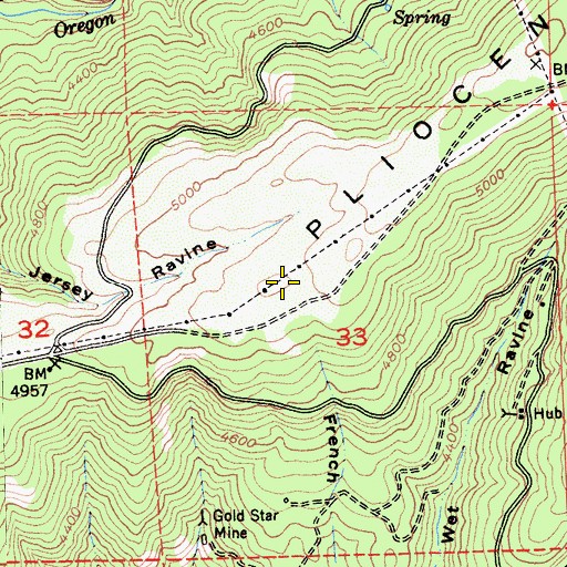 Topographic Map of Cape Horn, CA