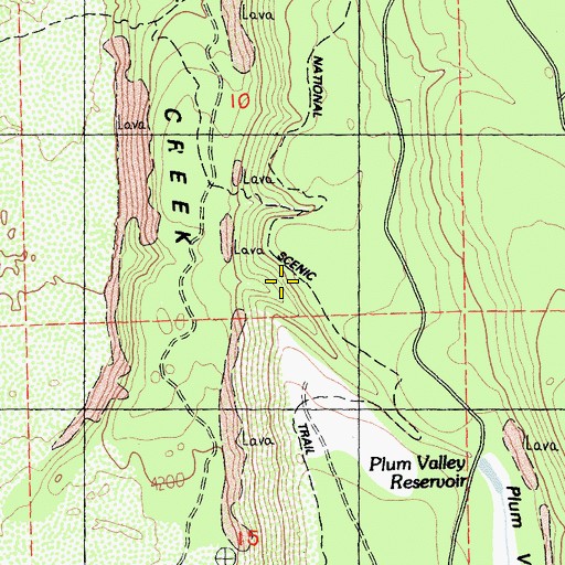Topographic Map of Plum Valley, CA