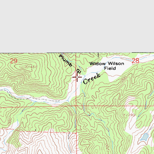 Topographic Map of Plumb Gulch, CA