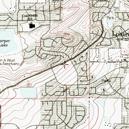 Topographic Map of Christ the Servant Lutheran Church, CO