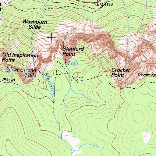 Topographic Map of Pohono Trail, CA