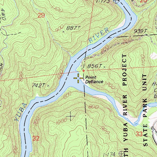 Topographic Map of Point Defiance, CA