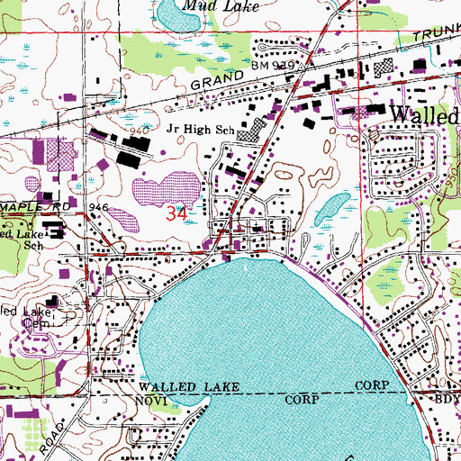 Topographic Map of Stonecrest Historical Marker, MI
