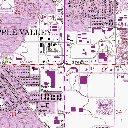 Topographic Map of Township of Lebanon (historical), MN