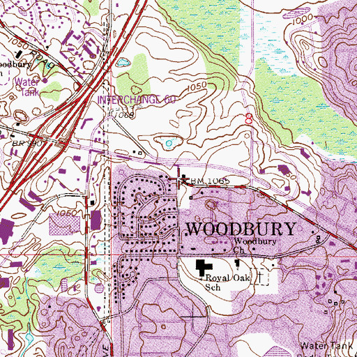 Topographic Map of Township of Woodbury (historical), MN