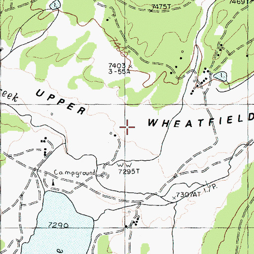 Topographic Map of Upper Wheatfields, AZ