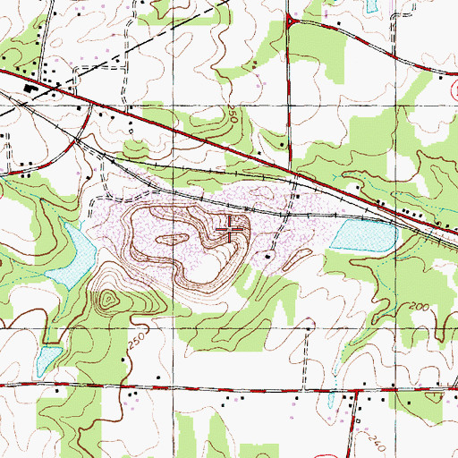 Topographic Map of Neverson Quarry, NC