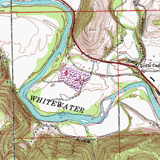 Topographic Map of Harrison Sand and Gravel Pit, IN