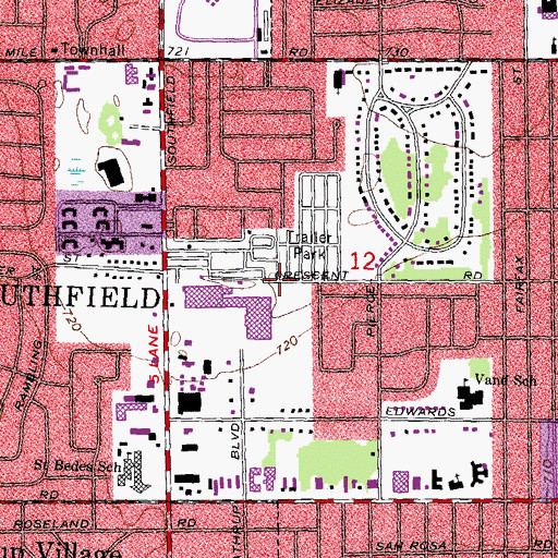 Topographic Map of Beekman Cemetery, MI