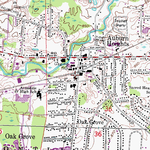 Topographic Map of Aaron Webster Cemetery, MI