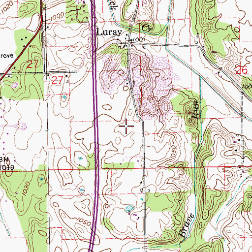 Topographic Map of Luray Pit, IN