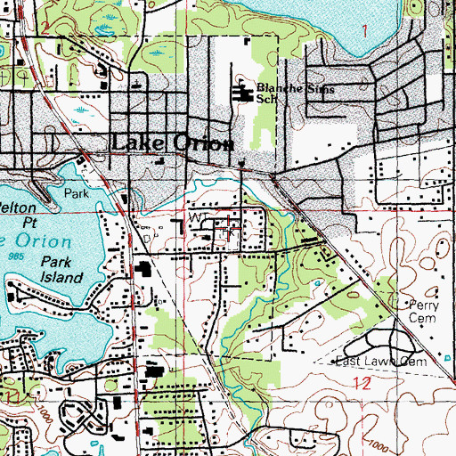 Topographic Map of Atwater Park, MI