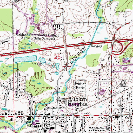 Topographic Map of River Woods Park, MI