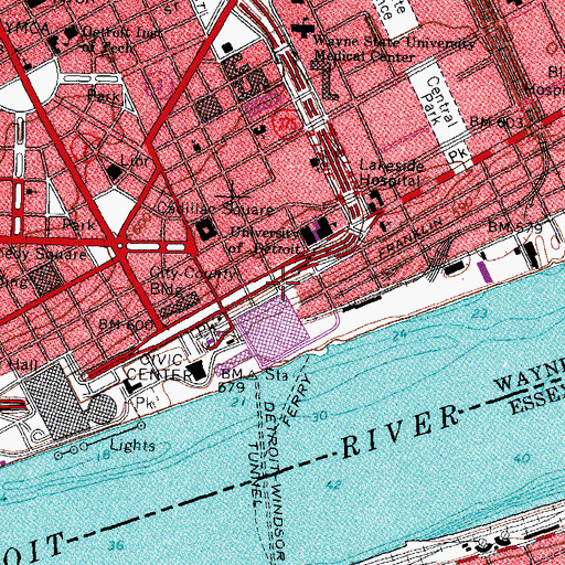 Topographic Map of David Dunbar Buick Historical Marker, MI