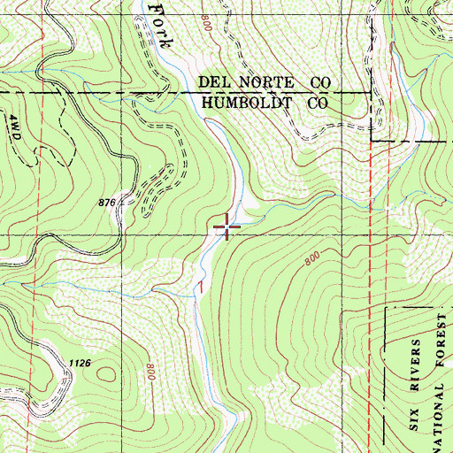 Topographic Map of Potato Patch Creek, CA