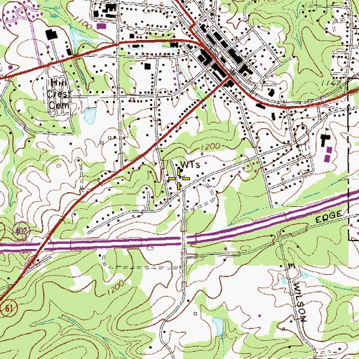 Topographic Map of First Pentecostal Church, GA