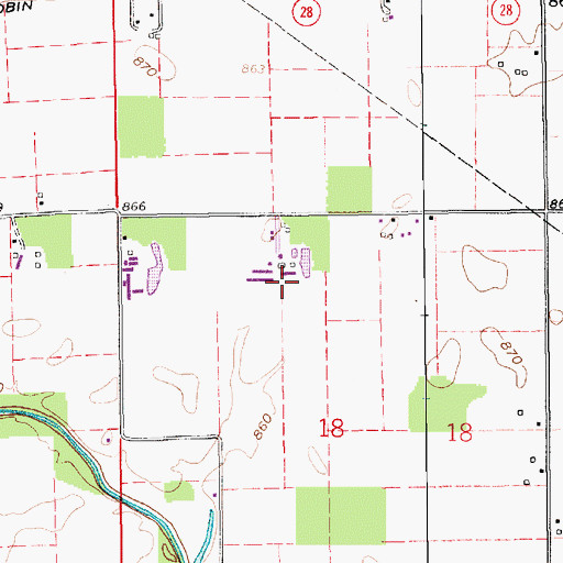 Topographic Map of Schottmer Prime Pork Farm, IN