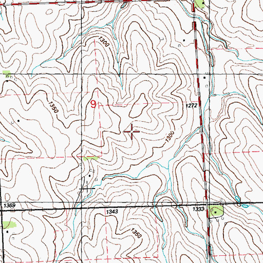 Topographic Map of Plymouth Dairy Farms, IA