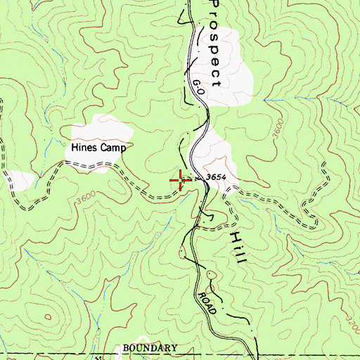Topographic Map of Prospect Hill, CA