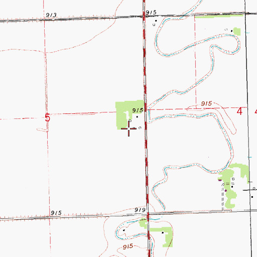 Topographic Map of True North Airpark, ND