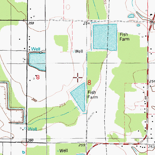 Topographic Map of Country Air Estates Airport, AR